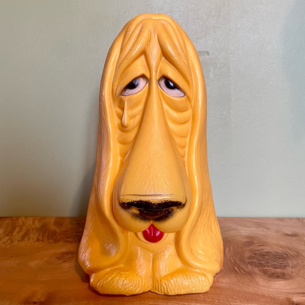 Vintage Sad Basset Hound Coinbank